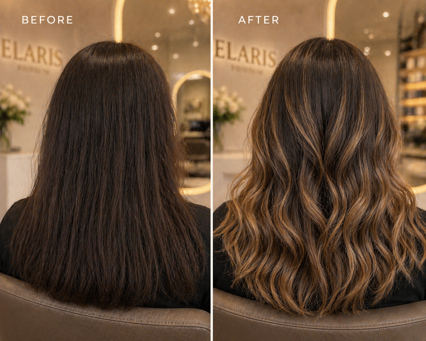 Elaris hair transformation before after