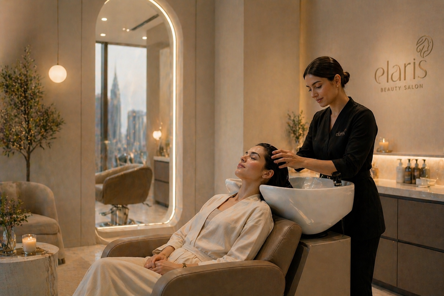 Elaris wash and blow dry Dubai