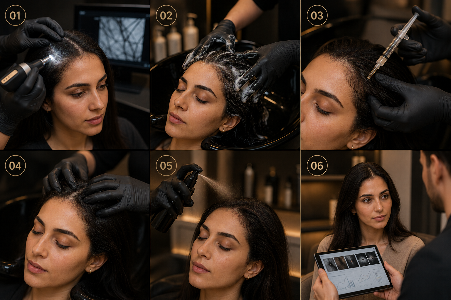 Hair loss treatment process — Elaris Dubai