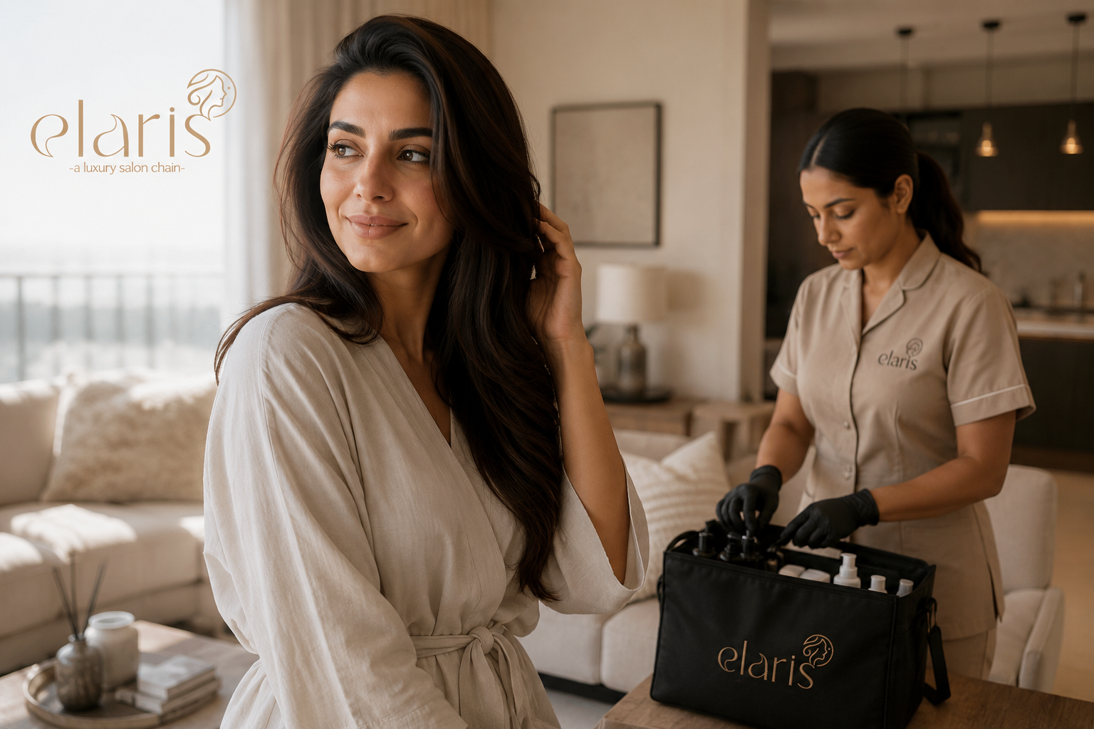 Elaris Home Service Dubai — luxury salon at your door