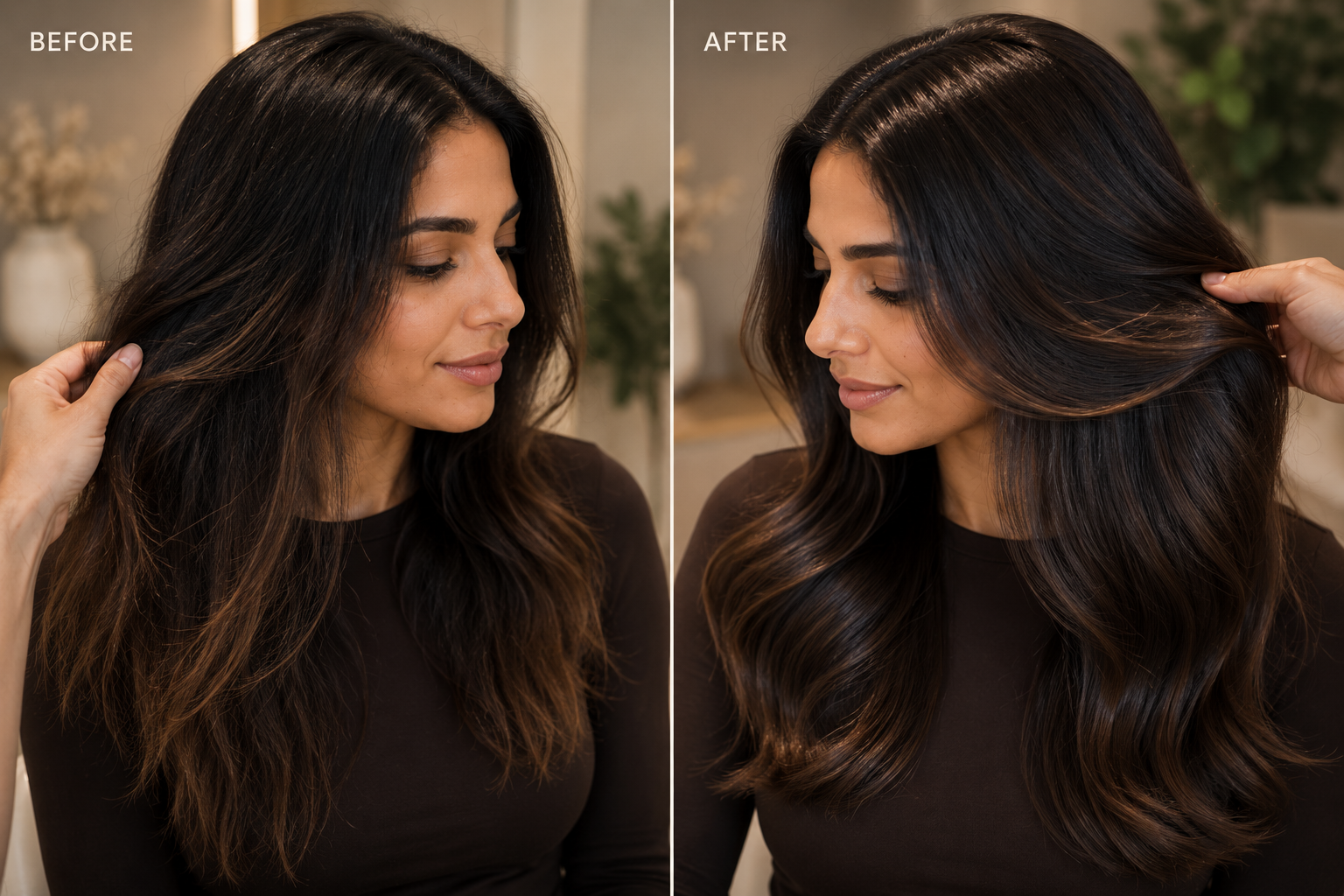 Elaris wash and blow dry result Dubai