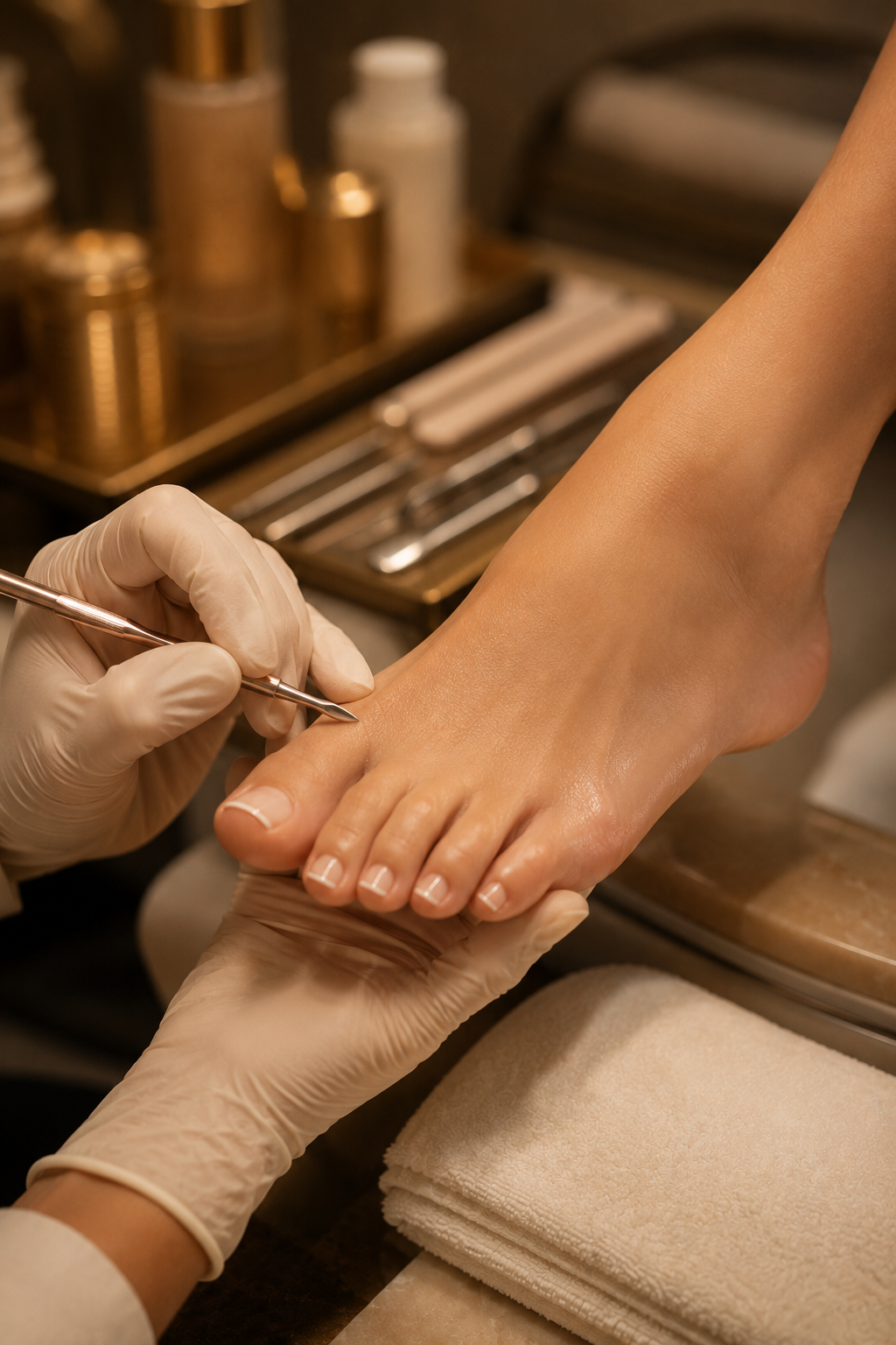 Who is the Russian pedicure for at Elaris Dubai